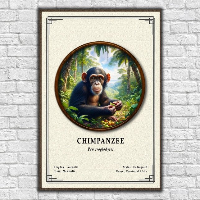 Schimpans zoologiserie poster (Skapare uppladdad)
