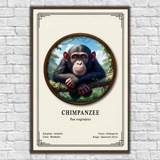 Schimpans zoologiska serie poster (Skapare uppladdad)