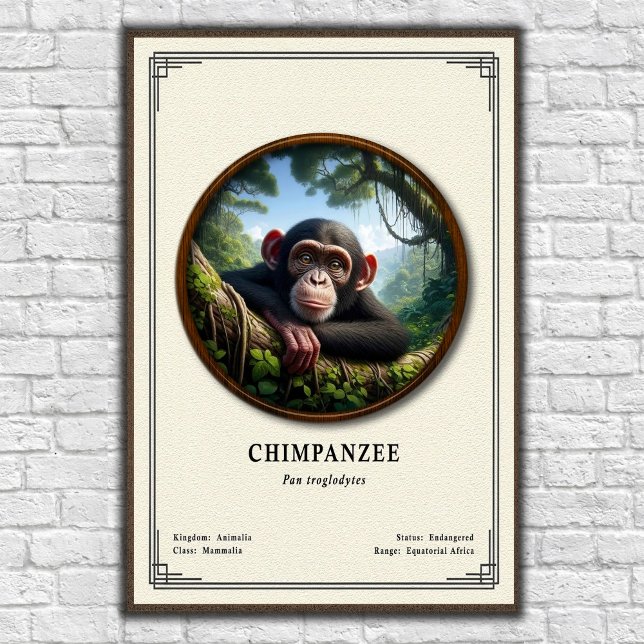 Schimpans zoologiska serie poster (Skapare uppladdad)