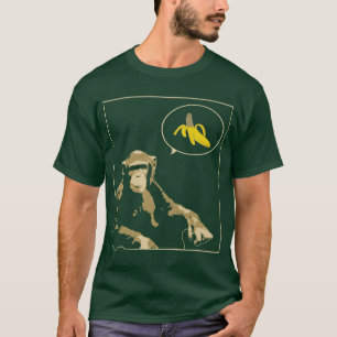 Schimpansen önskar bananen tee shirt