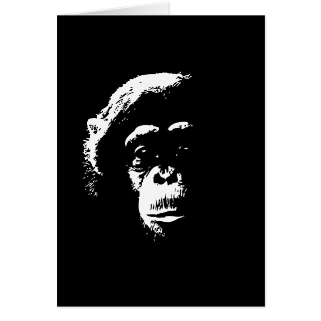 Schimpansen skuggar hälsningskort (Framsidan)