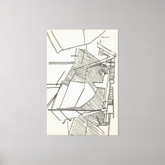 Schip op een werfhelling canvastryck