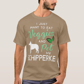 Schipperke Funny Vegan Hund älskare Owner Julafton T Shirt
