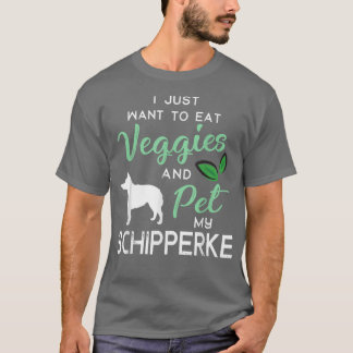 Schipperke Funny Vegan Hund älskare Owner Julafton T Shirt