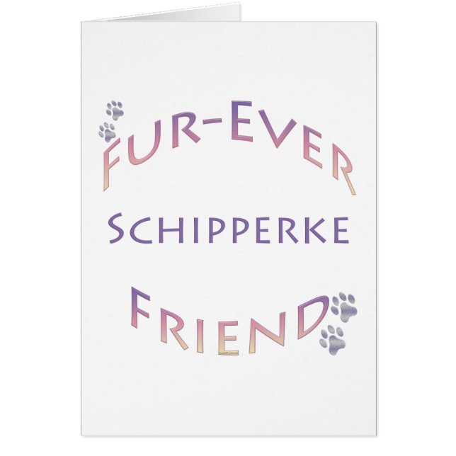 Schipperke Furever Friend Hälsningskort (Framsidan)