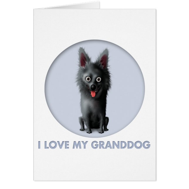 Schipperke Granddog Hälsningskort (Framsidan)