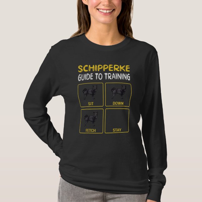 Schipperke Guide till hundträning lydnad T Shirt (Framsida)