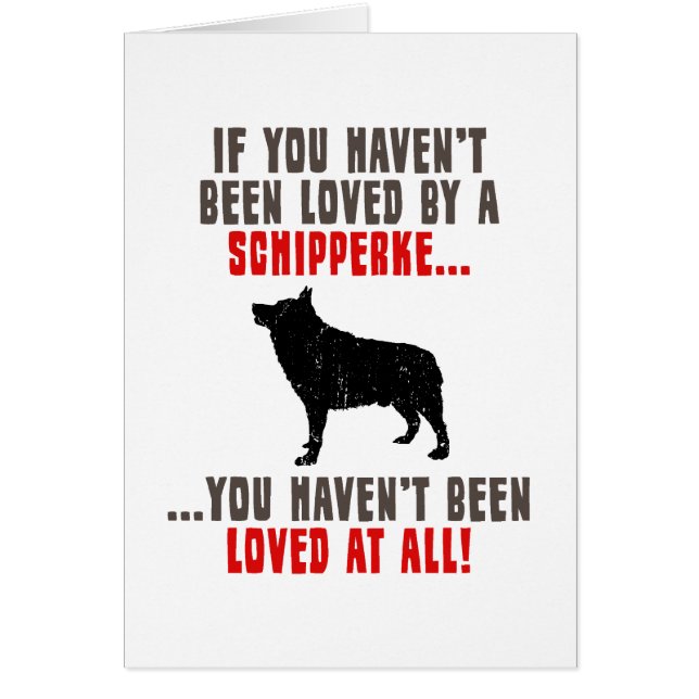 Schipperke Hälsningskort (Framsidan)