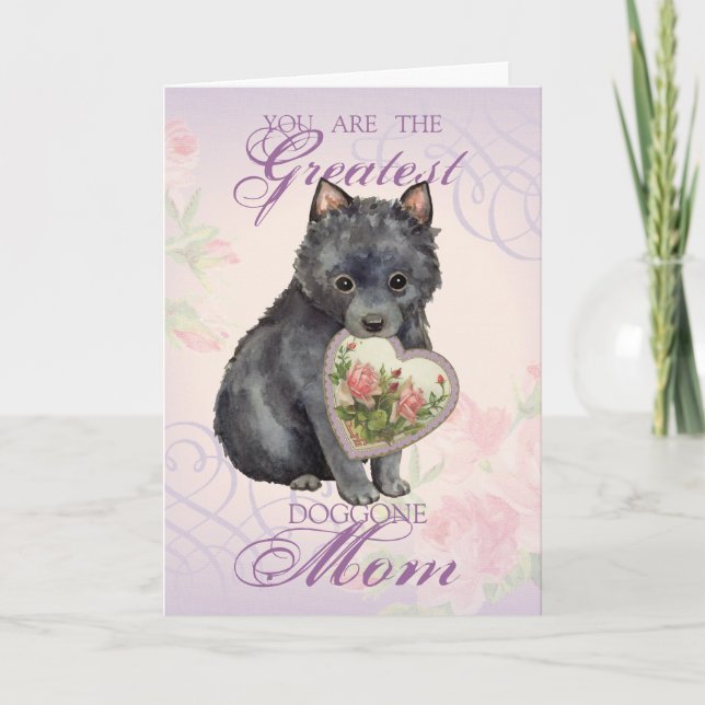 Schipperke Heart Mamma Kort (Framsida)
