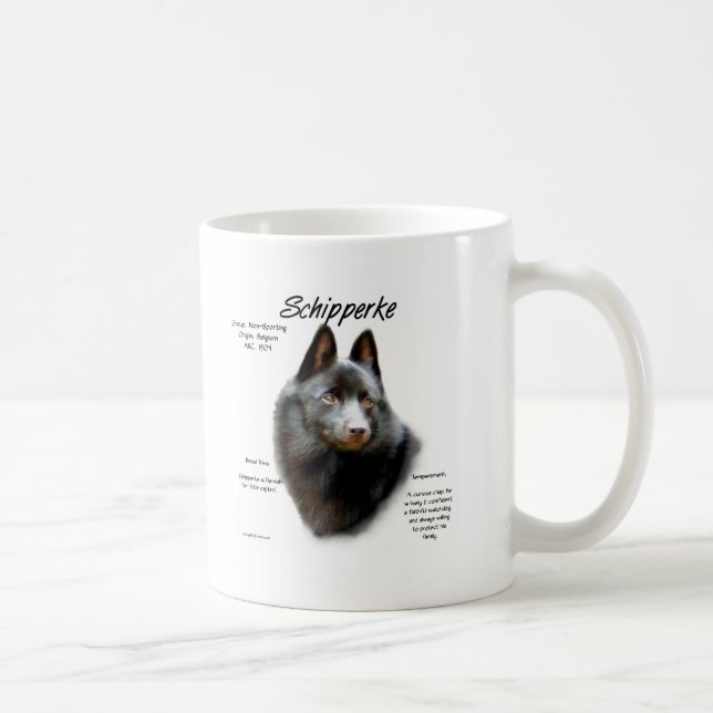 Schipperke-historikdesign Kaffemugg (Höger)