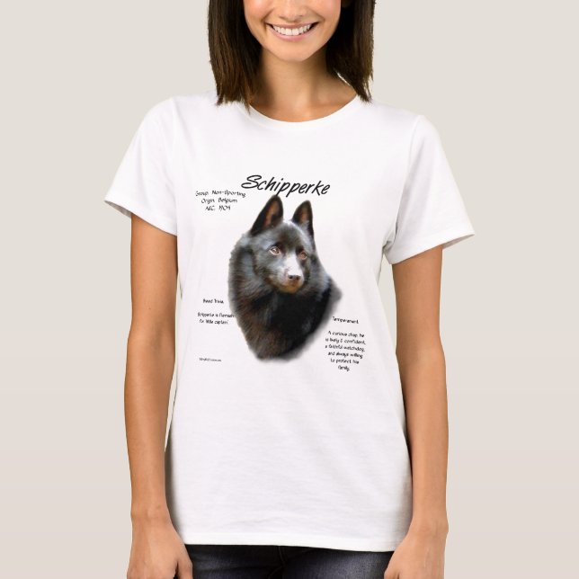 Schipperke-historikdesign Tee Shirt (Framsida)