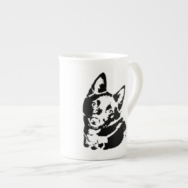 Schipperke Hund Bild Benporslin Mugg (Framsida höger)
