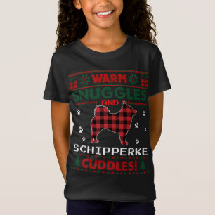 Schipperke Hund jul Pajama Ugly jul Swe T Shirt