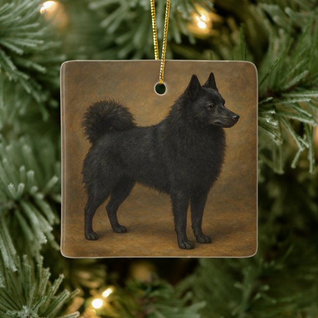 Schipperke Julgransprydnad Keramik (Träd)
