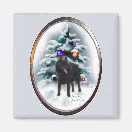 Schipperke-julklappar Magnet