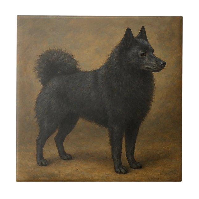 Schipperke Kakelplatta (Framsidan)