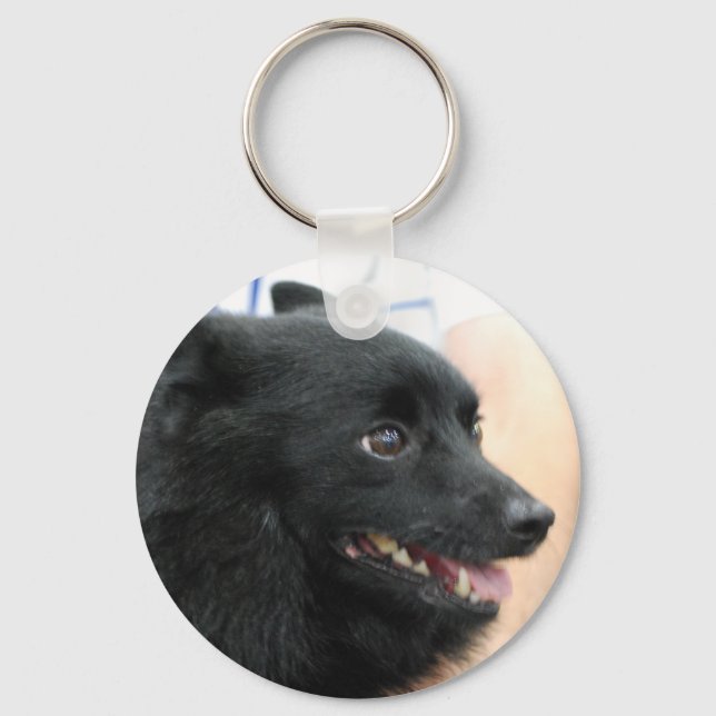 Schipperke Keychain Nyckelring (Framsida)