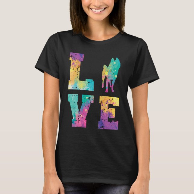 Schipperke Love T Shirt (Framsida)