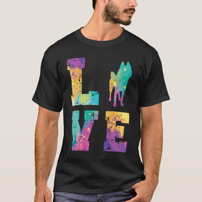 Schipperke Love T Shirt (Framsida)