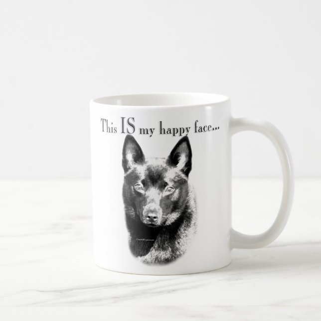 Schipperke Lycklig Ansikte Kaffemugg (Höger)