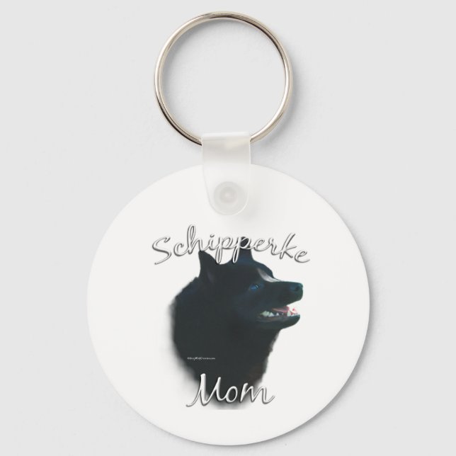 Schipperke Mamma 2 Nyckelring (Framsida)