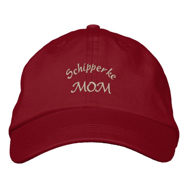 Schipperke Mamma Gifts Broderad Keps (Framsida)