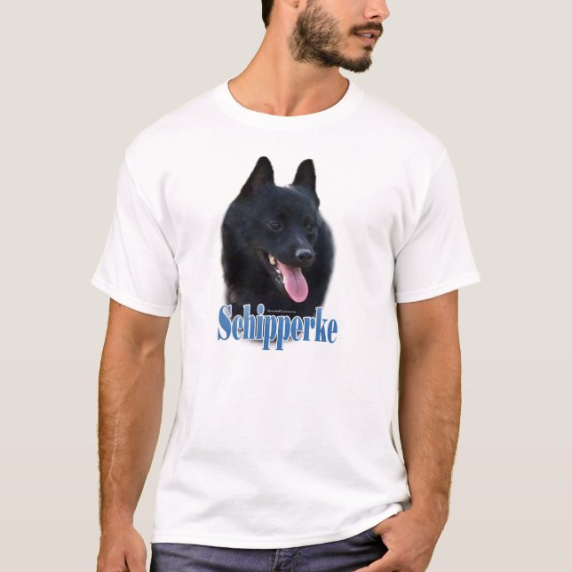 Schipperke Namn Tee Shirt (Framsida)