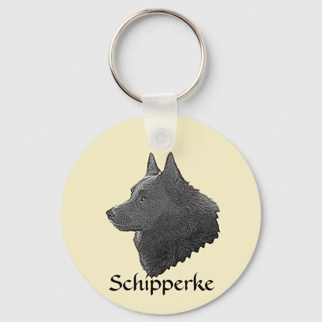 Schipperke Nyckelring (Framsida)