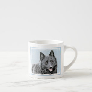 Schipperke Painting - Cute Original Hund Art Espressomugg