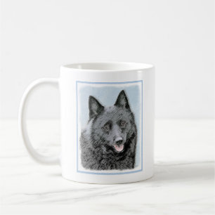 Schipperke Painting - Cute Original Hund Art Kaffemugg