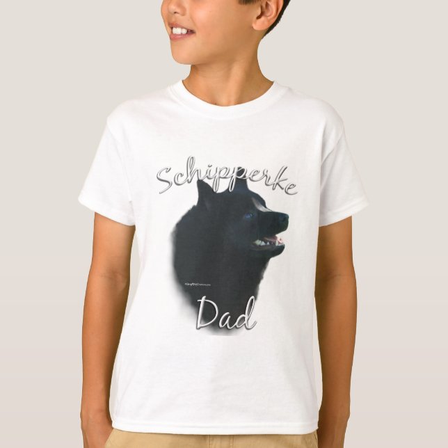 Schipperke Pappa 2 T Shirt (Framsida)