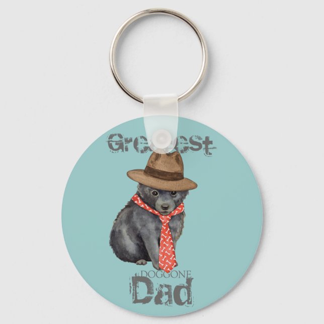 Schipperke Pappa Nyckelring (Framsida)