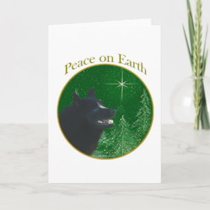 Schipperke Peace Helgkort