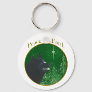 Schipperke Peace Nyckelring