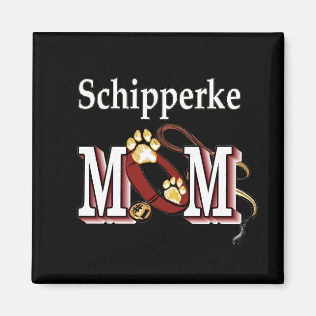 Schipperke-presenter för mammor magnet (Framsidan)