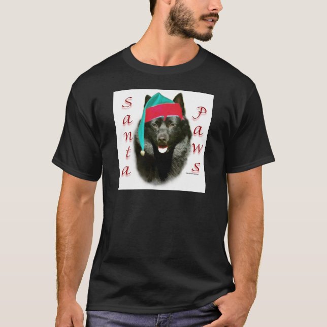 Schipperke Santa Tassar T Shirt (Framsida)