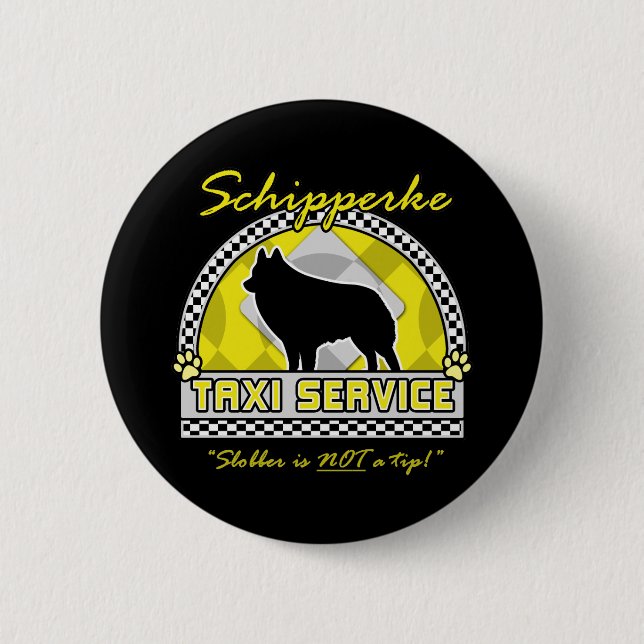 Schipperke Taxi Service Knapp (Framsida)