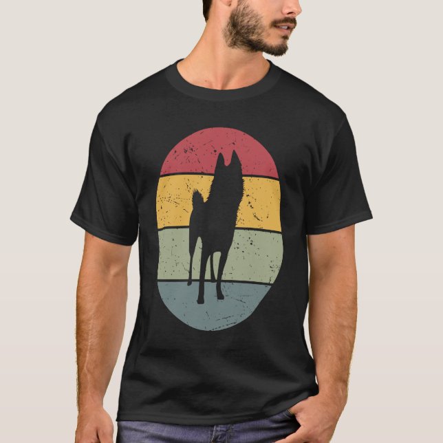 Schipperke Vintage T Shirt (Framsida)
