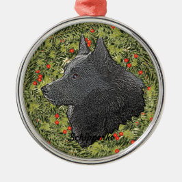 Schipperke Wandan Julgransprydnad Metall