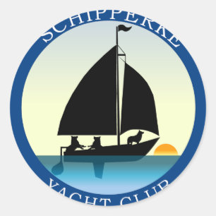 Schipperke Yacht Klubb Runt Klistermärke