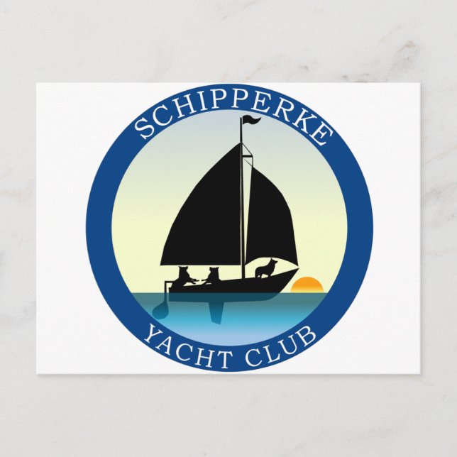 Schipperke Yacht Klubb Vykort (Framsida)