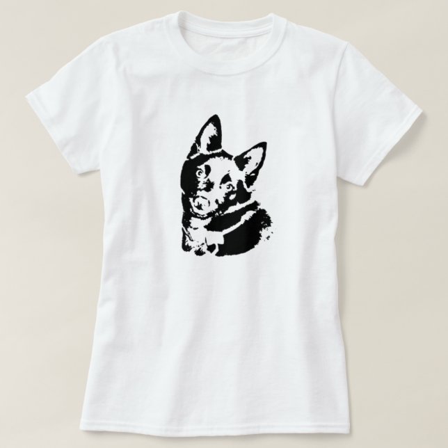 Schipperkehundbild T-shirt (Design framsida)