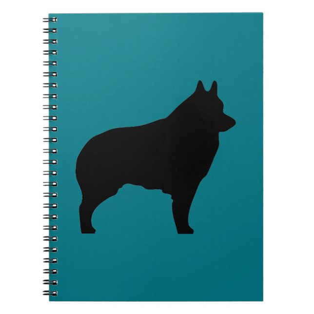 Schipperkehundsilhouette Anteckningsbok (Framsidan)