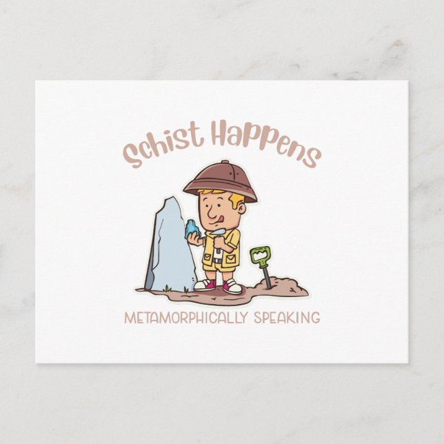 Schist händer tala Metamorphically Vykort (Framsida)