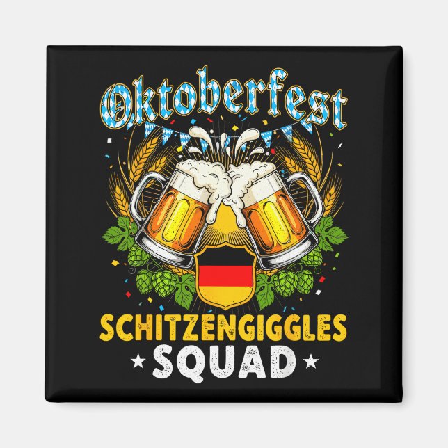 Schitzengiggles Squad Munich Beer Bavarian  Magnet (Framsidan)