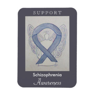 Schizophrenia Awareness Ribbon Angel Anpassningsba Magnet