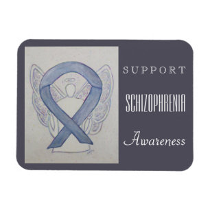 Schizophrenia Awareness Ribbon Angel Anpassningsba Magnet