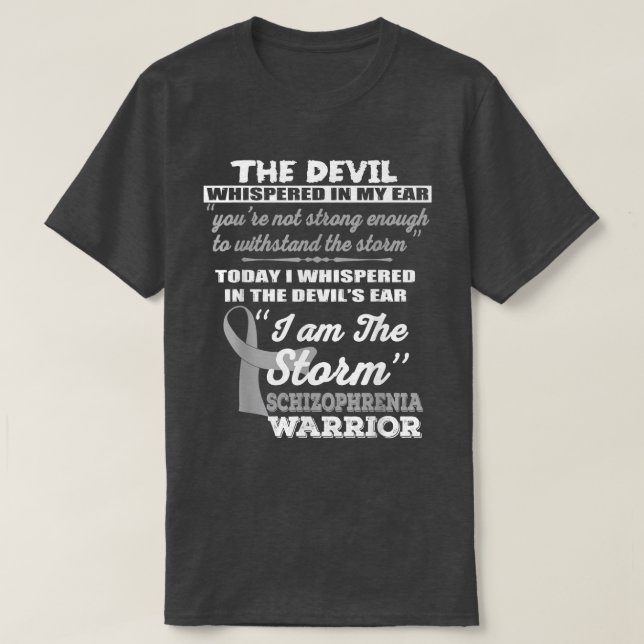 Schizophrenia Warrior Shirt I Am The Storm Ribbon  T (Design framsida)