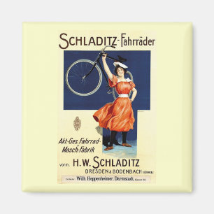 Schladitz-Fahrräder Vintage Bicycle Poster Magnet