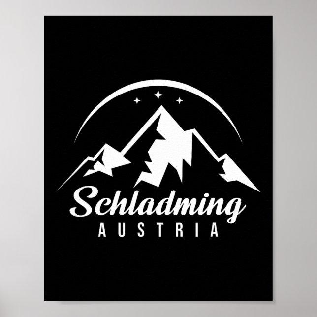 Schladming Austria Ski Resort Skiing Snowboarding Poster (Framsidan)